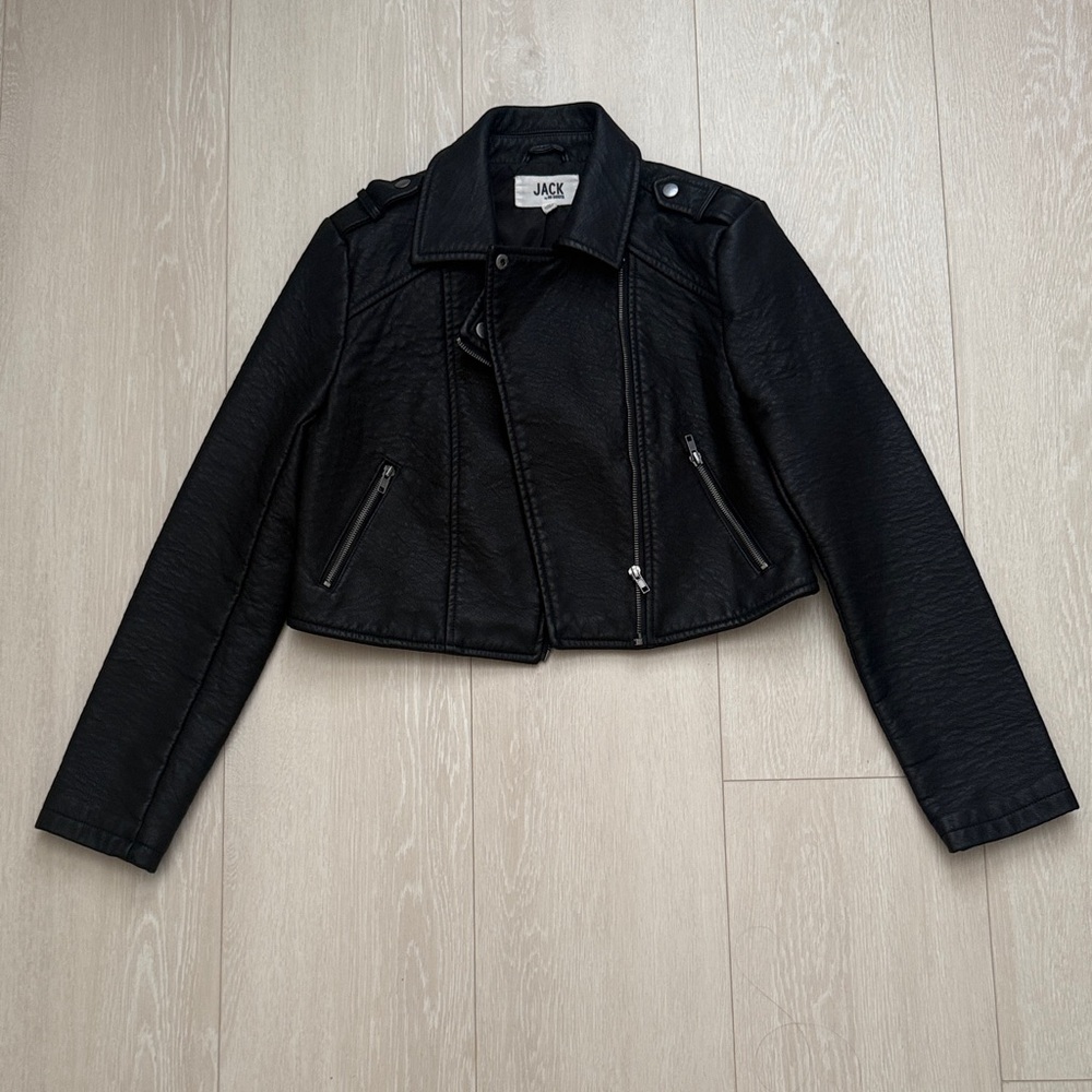 6. Jack by BB Dakota Women's Sleek Black Leather Jacket